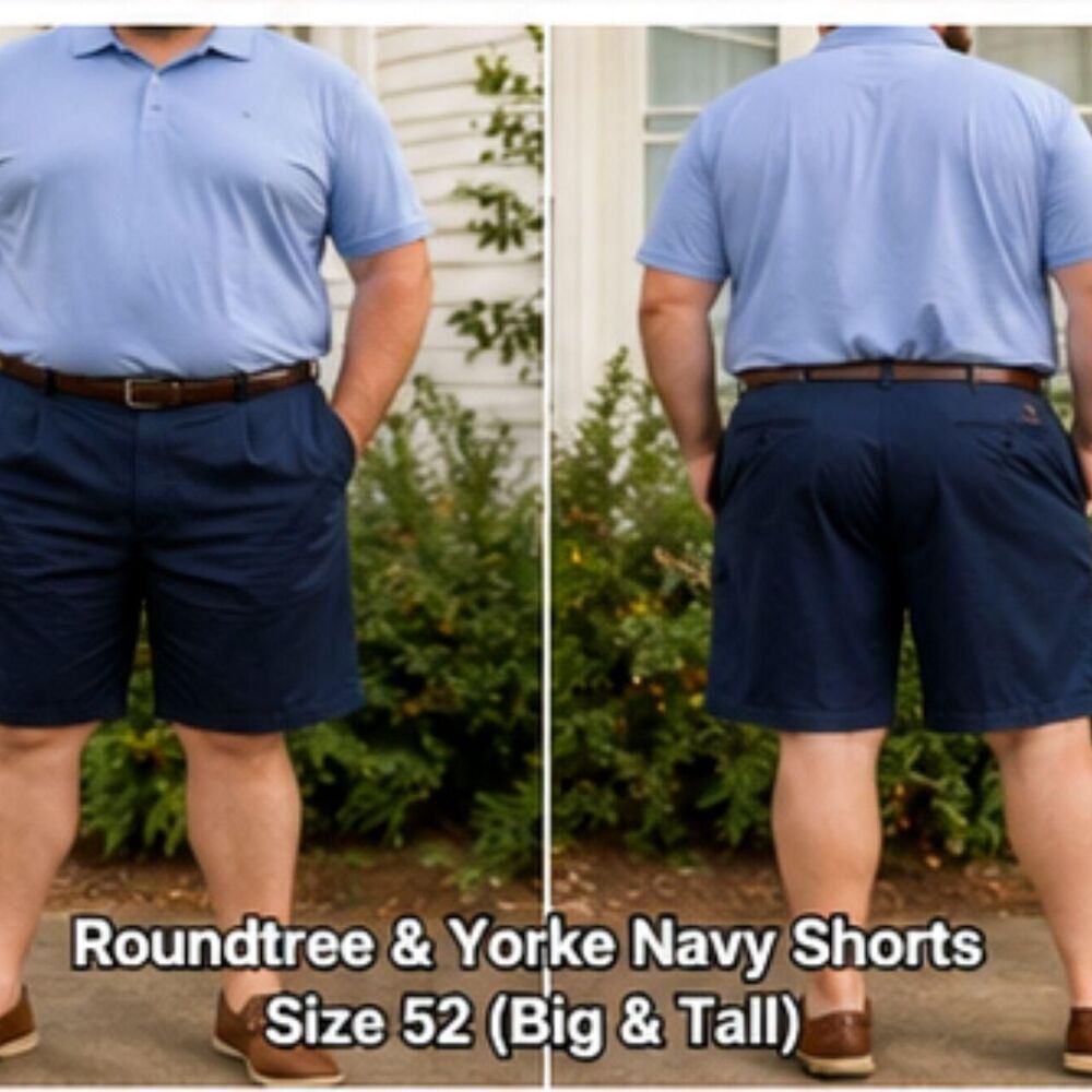 Roundtree-yorke Men's Blue and Navy Shorts